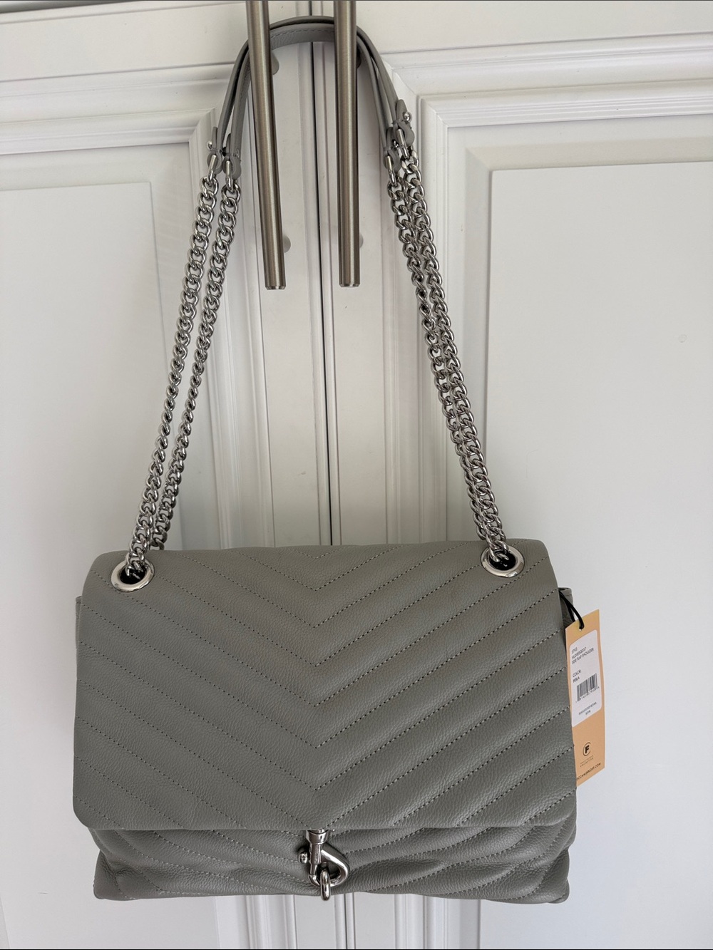 Rebecca Minkoff Edie flap shoulder bag, Perla